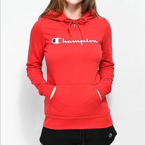 Champion red hoodie